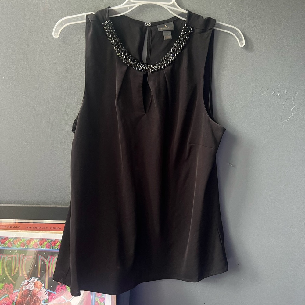 Black ladies dressy tank top